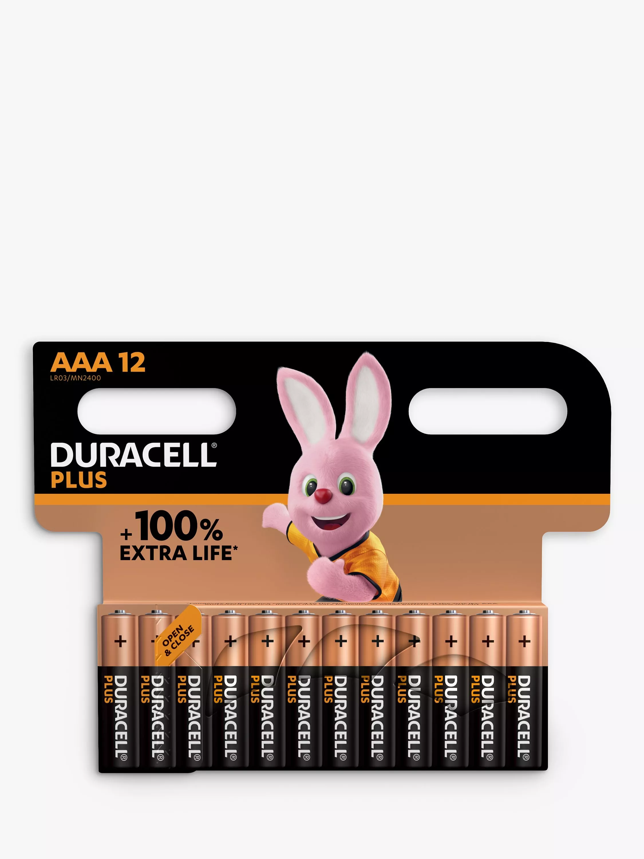 Duracell Plus AAA Batteries, Pack of 12