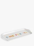 John Lewis ANYDAY Melamine 'Time For Tea' Tray, 30.5cm, White/Multi