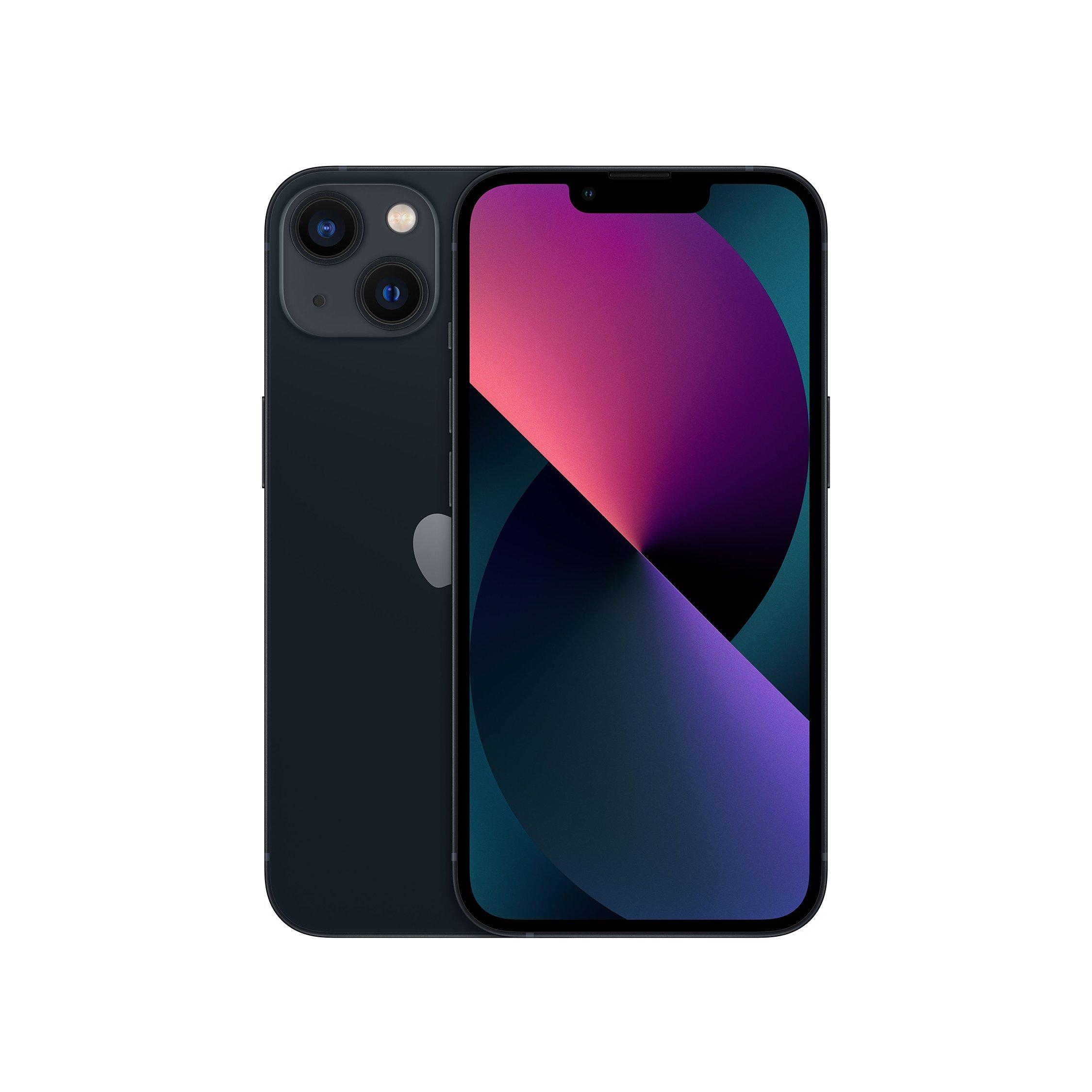 Apple iPhone 13, iOS, 6.1", 5G, SIM Free, 256GB, Midnight
