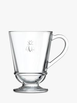 La Rochère Abeille Bee Glass Coffee Mug, Set of 6, 280ml, Clear, Clear