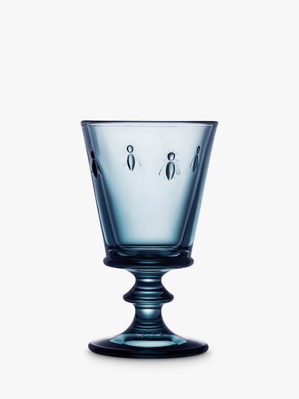 La Rochère Abeille Bee Short Stemmed Wine Glass, Set of 6, 240ml, Blue