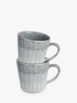 Denby Studio Grey Accent Stoneware Mugs, 400ml, Set of 2, Grey