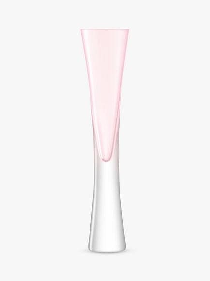 LSA International Moya Glass Champagne Flute, Set of 2, 170ml, Blush - view 2, Blush