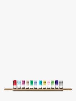 LSA International Oak Wood Paddle Board & 12 Vodka Shot Glass Serving Set, Assorted/Natural - view 2, Assorted/Natural