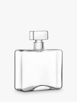 LSA International Cask Whisky Rectangular Decanter, 1L, Clear, Clear