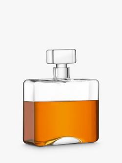 LSA International Cask Whisky Rectangular Decanter, 1L, Clear - view 2, Clear