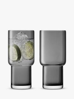 LSA International Utility Highball Glass, Set of 2, 390ml, Slate