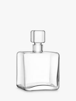LSA International Cask Whisky Square Decanter, 1L, Clear, Clear