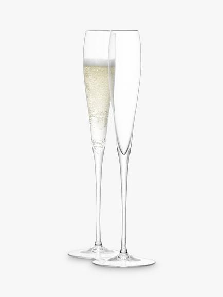LSA International Wine Grand Champagne Flutes, 100ml, Set of 2, Clear, Clear