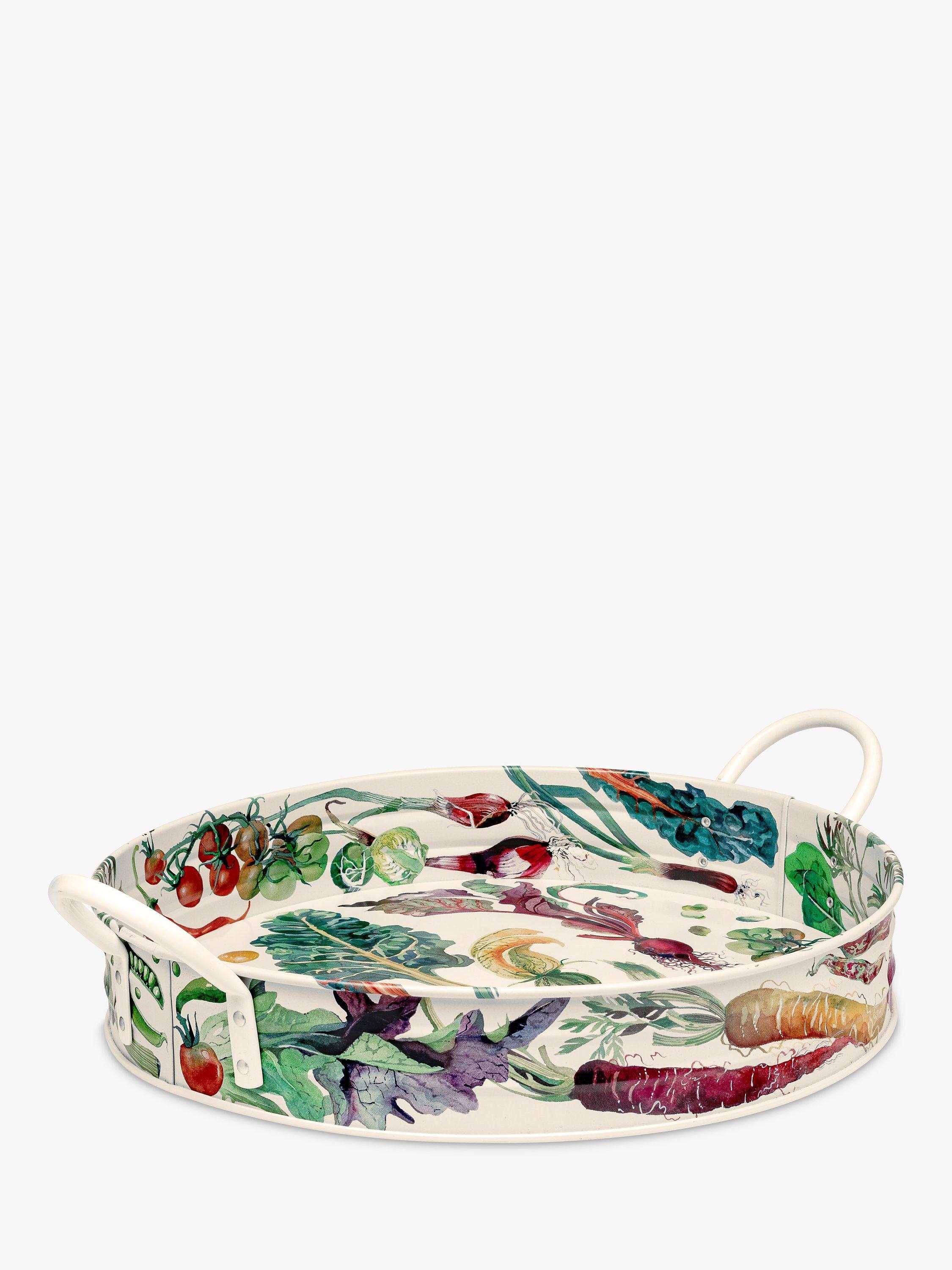 Emma Bridgewater Vegetable Garden Deep Round Tray, Green/Multi