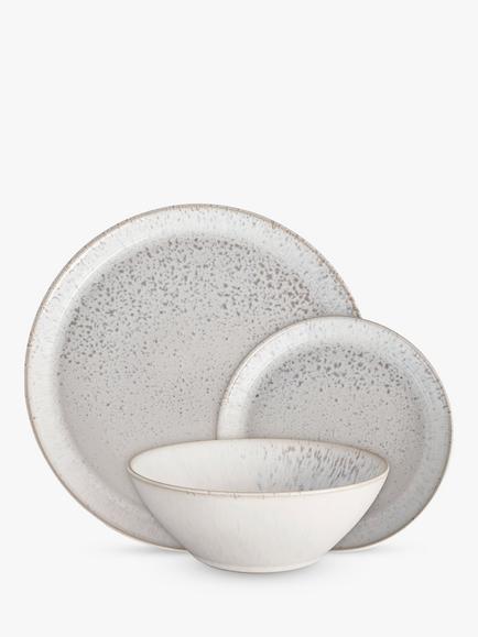Denby Kiln Stoneware Dinnerware Set, 12 Piece, Natural, Natural