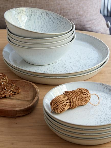Denby Kiln Stoneware Dinnerware Set, 12 Piece, Natural - view 2, Natural