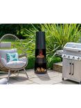 LG Outdoor Casa Mia Primo Chiminea BBQ Firepit, Matt Black