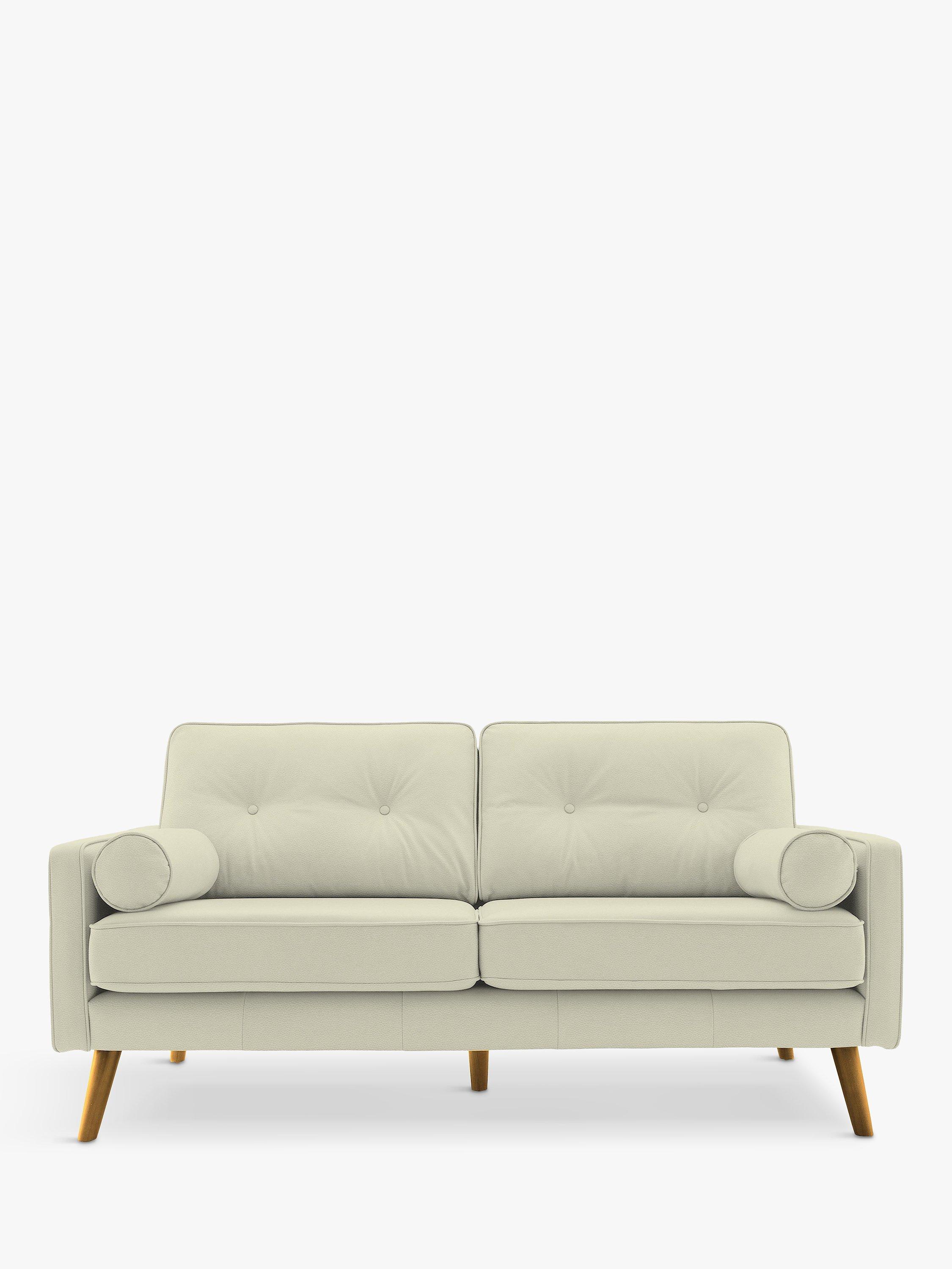 The Sixty Five Range, G Plan Vintage The Sixty Five Medium 2 Seater Leather Sofa, Cambridge Chalk