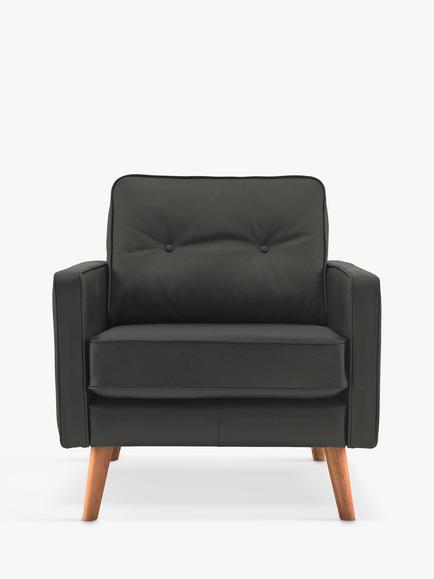 G Plan Vintage The Sixty Five Leather Armchair, Cambridge Slate