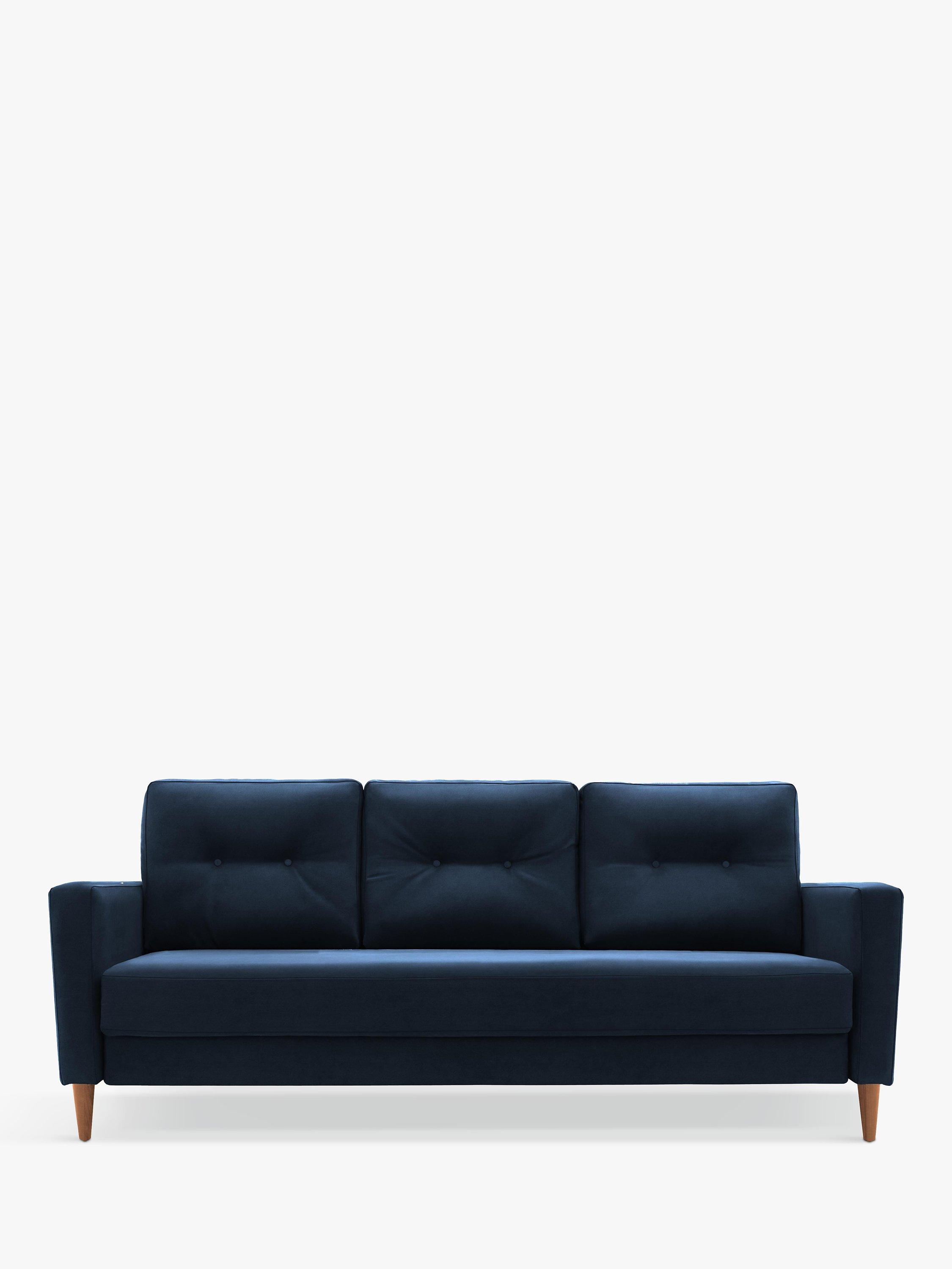G Plan Vintage OUTLET - The Fifty Four Large 3 Seater Sofa Bed, Plush Indigo - Like New