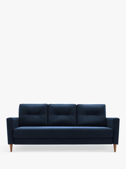 G Plan Vintage The Fifty Four Large 3 Seater Sofa Bed, Easy Clean Plush Indigo
