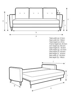 G Plan Vintage The Fifty Four Large 3 Seater Sofa Bed - view 2, Plush Turmeric