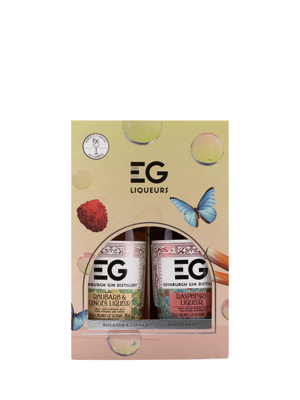 Edinburgh Gin Rhubarb & Ginger Liqueur and Raspberry Liqueur Set, 2x 20cl, Multi