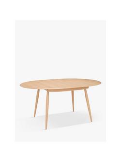 ercol for John Lewis Shalstone 4-6 Seater Extending Round Dining Table, Oak, Oak