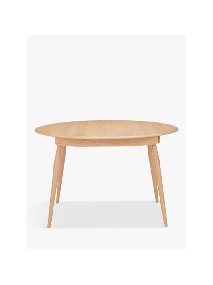 ercol for John Lewis Shalstone 4-6 Seater Extending Round Dining Table, Oak - view 2, Oak