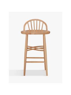 ercol for John Lewis Shalstone Bar Stool, Oak - view 2, Oak