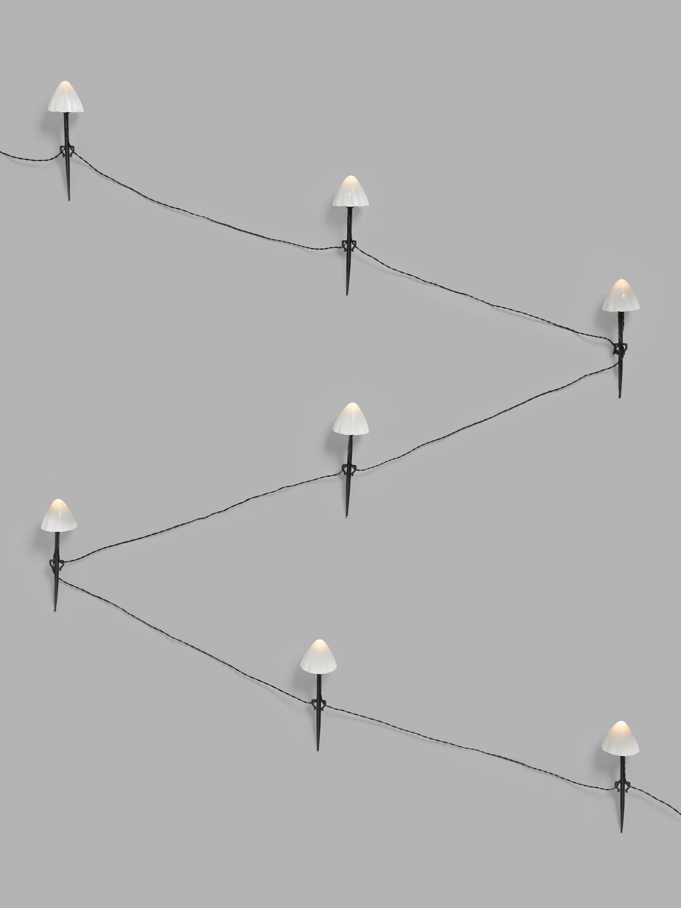John Lewis Mushroom LED Outdoor Solar Stake Lights, Pack of 10