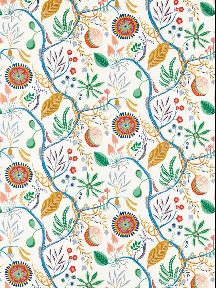 Scion Jackfruit and the Beanstalk Furnishing Fabric, Popsicle