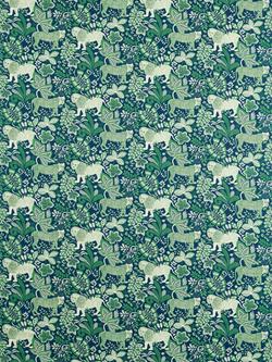 Scion Rumble in the Jungle Furnishing Fabric, Midnight/Mint Leaf
