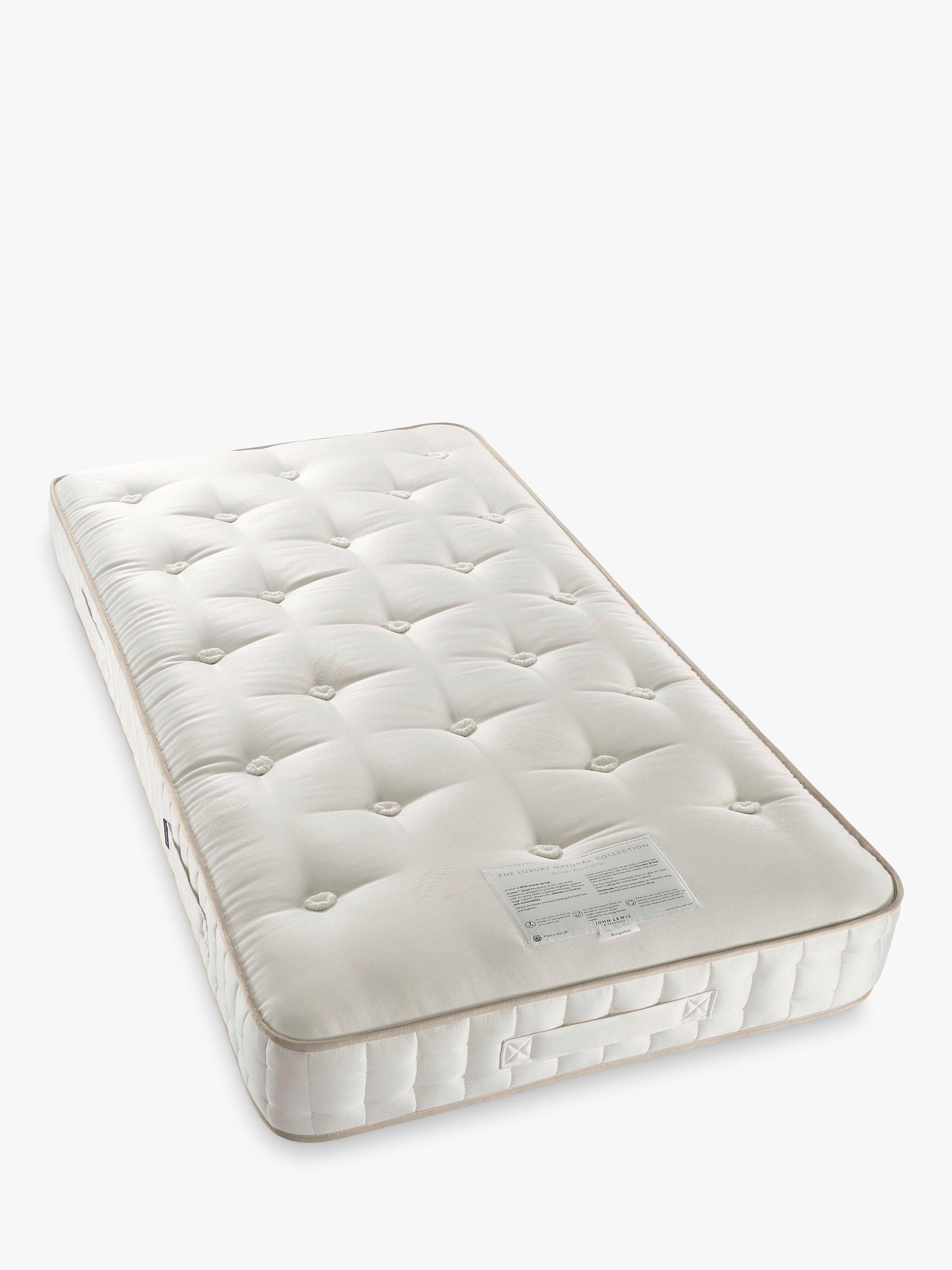 John Lewis Luxury Natural Collection Egyptian Cotton 5750, Single, Regular Tension Pocket Spring Mattress