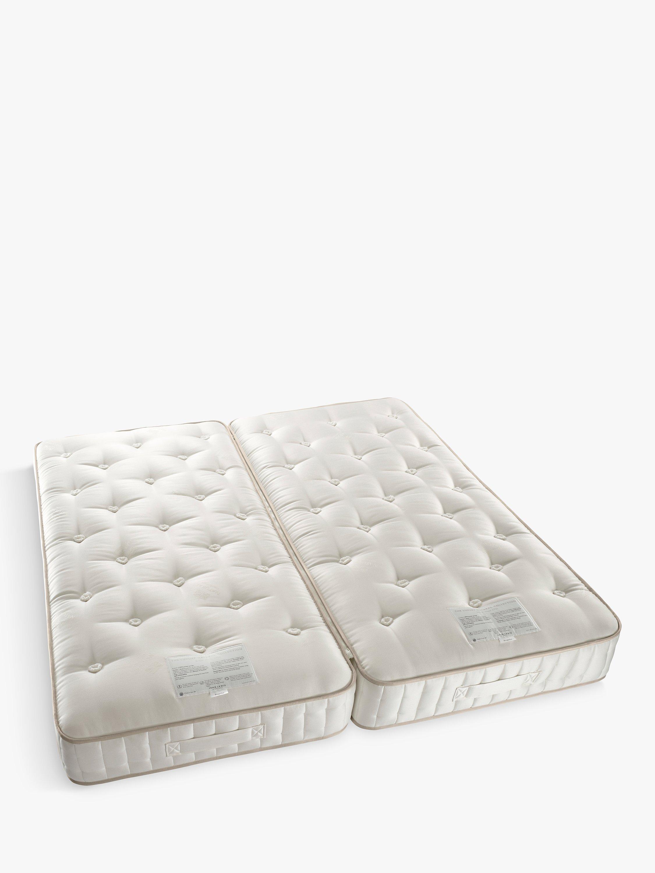 John Lewis Luxury Natural Collection British Wool 8750, Super King Size, Firm Tension Pocket Spring Zip Link Mattress