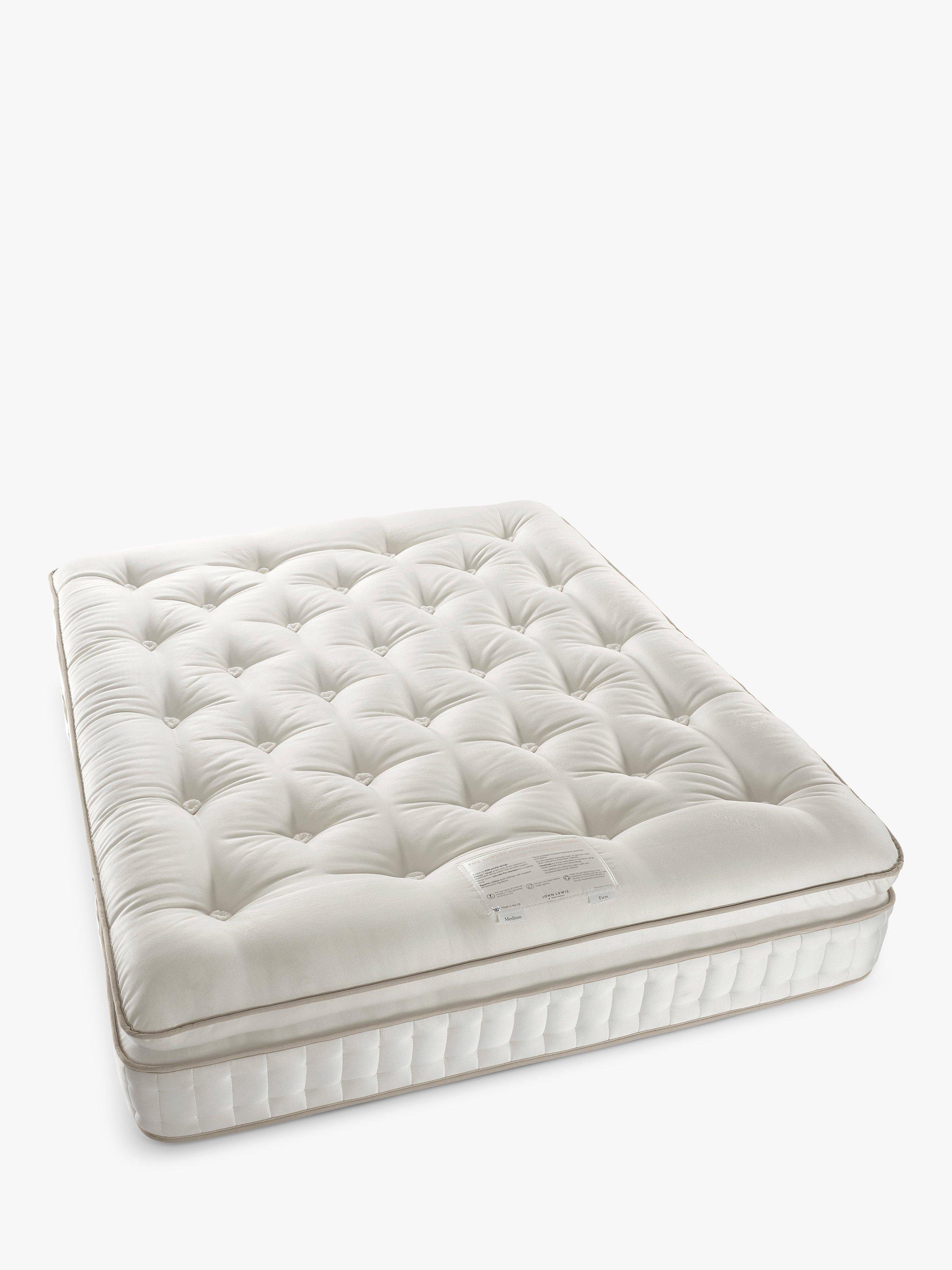 John Lewis OUTLET - Luxury Natural Collection Egyptian Cotton Pillowtop 4250, Super King Size, Firmer Tension Pocket Spring Mattress - Like New