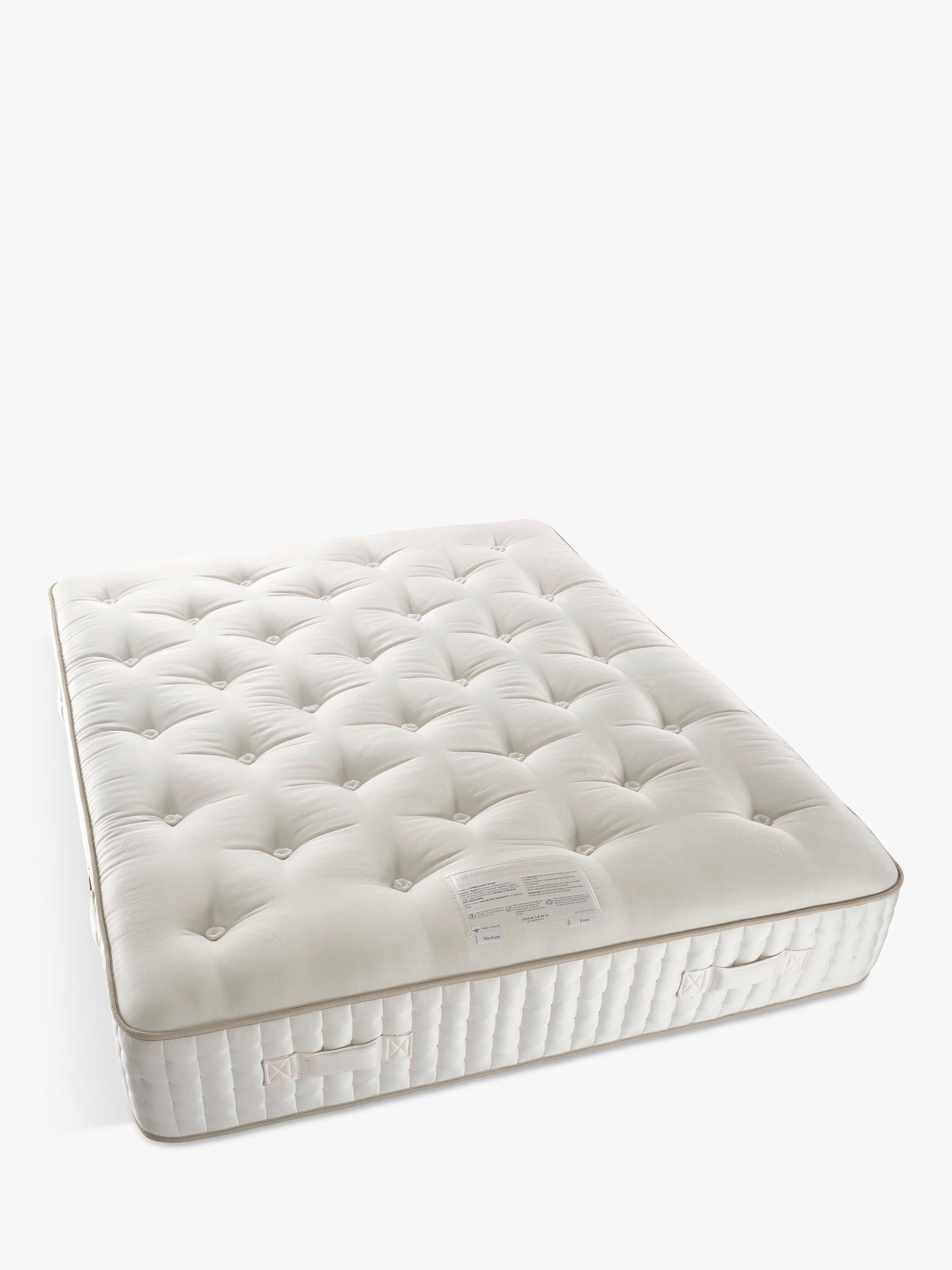 John Lewis Luxury Natural Collection Cashmere 27000, King Size, Firmer Tension Pocket Spring Mattress