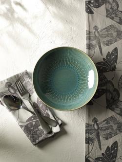 Royal Botanic Gardens, Kew Stoneware Pasta Bowl, 22cm, Green - view 2, Green