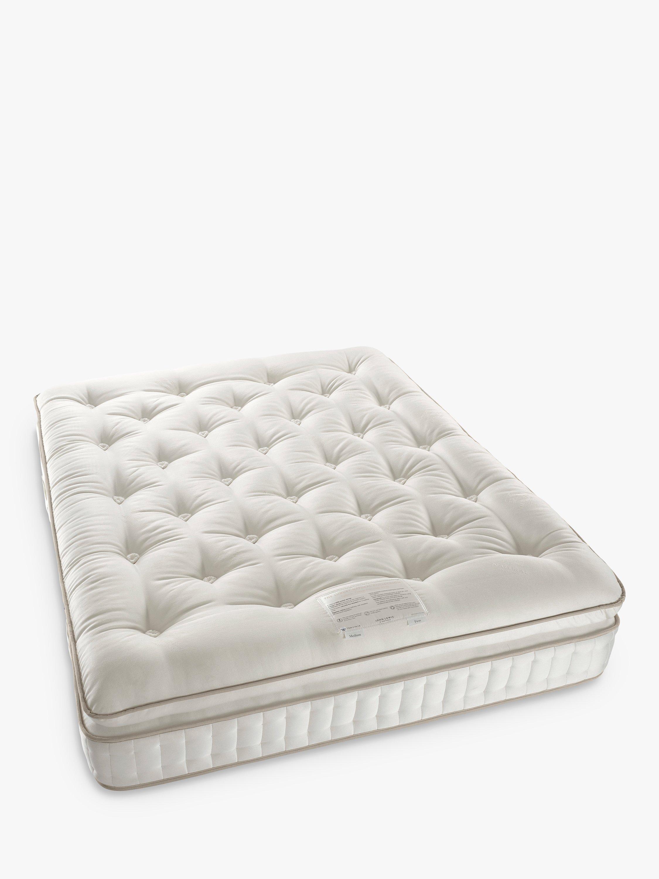 John Lewis Luxury Natural Collection Egyptian Cotton Pillowtop 4250, Super King Size, Regular Tension Pocket Spring Mattress