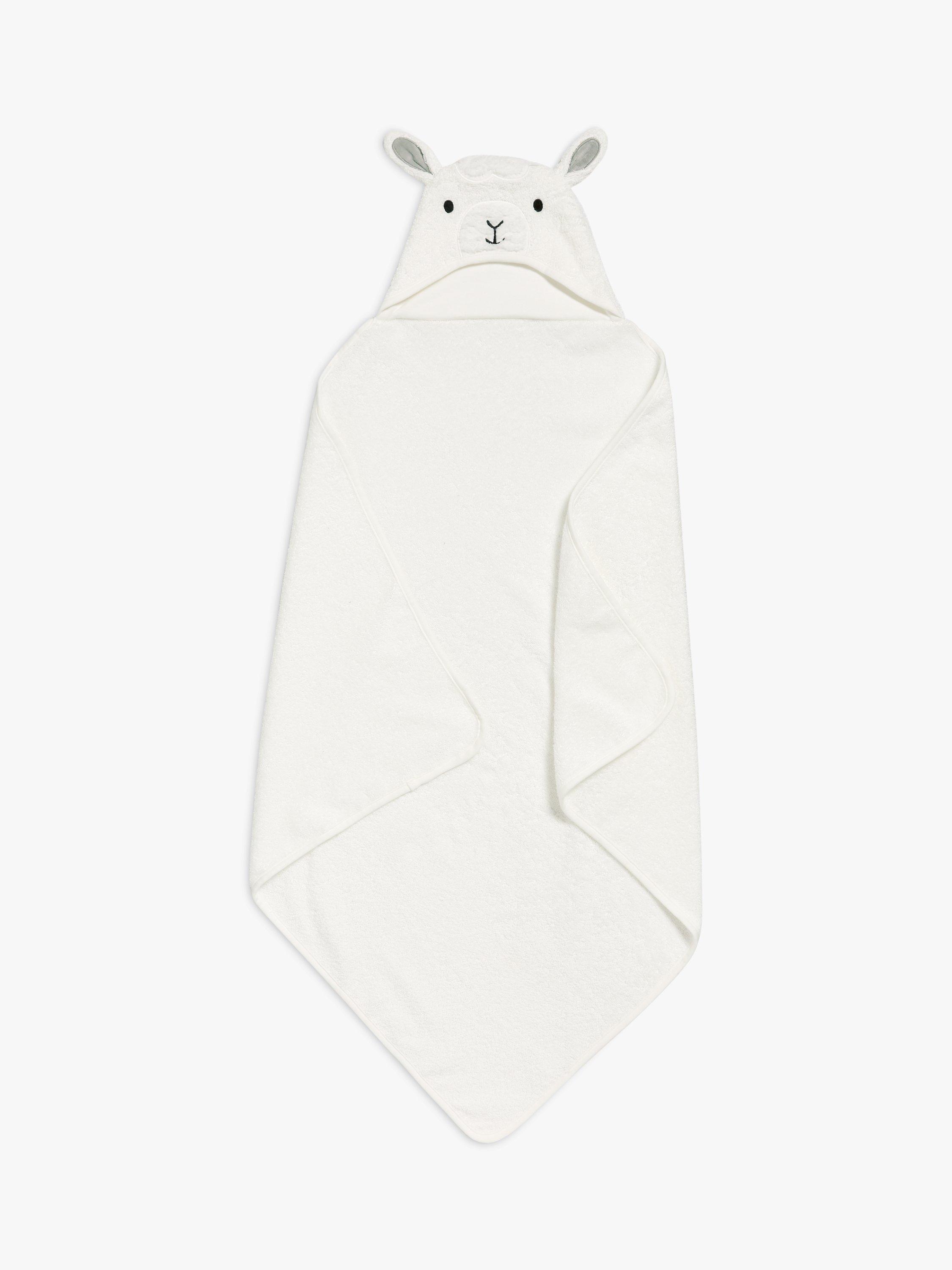 John Lewis Lamb Hooded Towel White