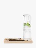 LSA International Plateau Glass Carafe with Ash Wood & Cork Board, 28cm