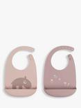 Done by Deer Deer Friends Silicone Bib, Pack of 2, Powder