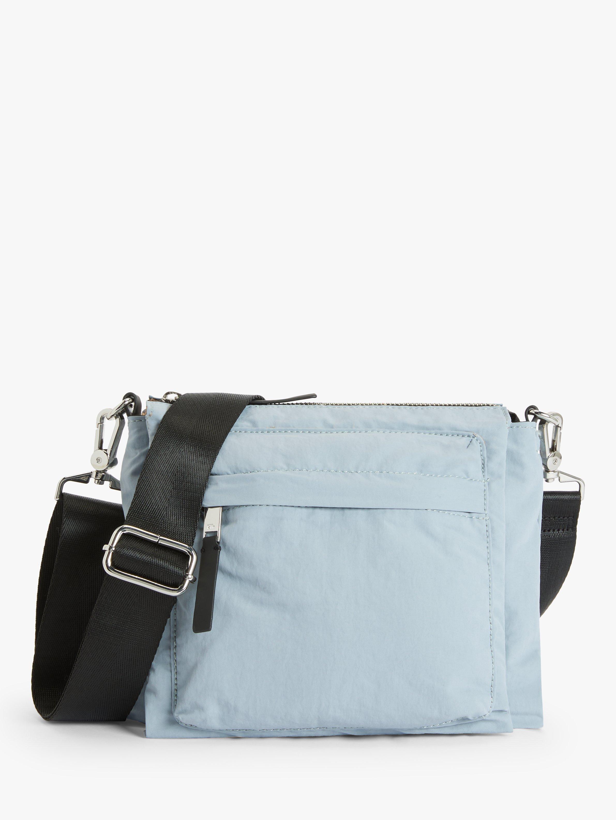 Kin Triple Compartment Cross Body Bag, Light Blue