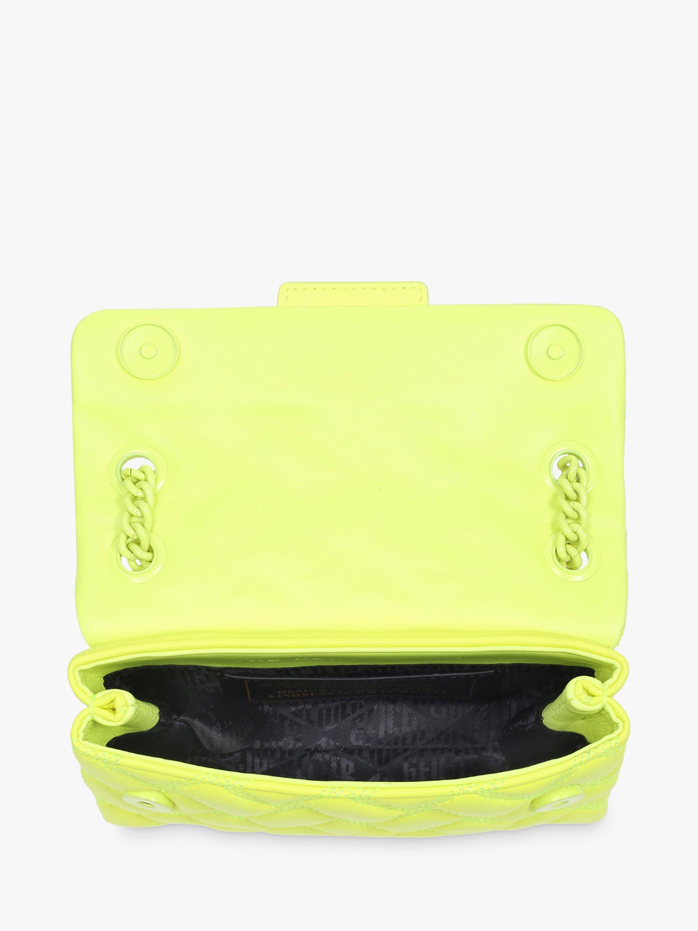 Product image 2 of 5, which shows Kurt Geiger London Kensington Drench Mini Leather Shoulder Bag, Yellow