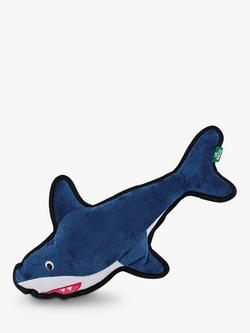 Beco Pets Rough & Tough Shark Recycled Polyester Dog Toy, Large, Blue