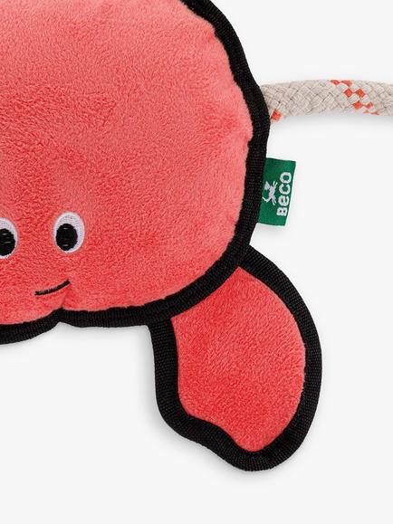 Beco Pets Rough & Tough Crab Recycled Polyester Dog Toy, Large - view 2, Orange