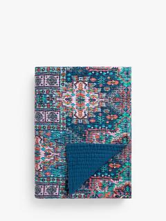 John Lewis + Matthew Williamson Kantha Bedspread, Blue