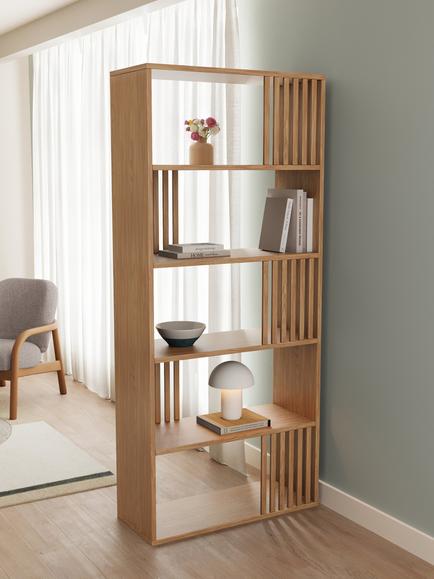 John Lewis Line Bookcase, Natural - view 2, Natural