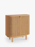 John Lewis Slatted 2 Door Cabinet, Natural