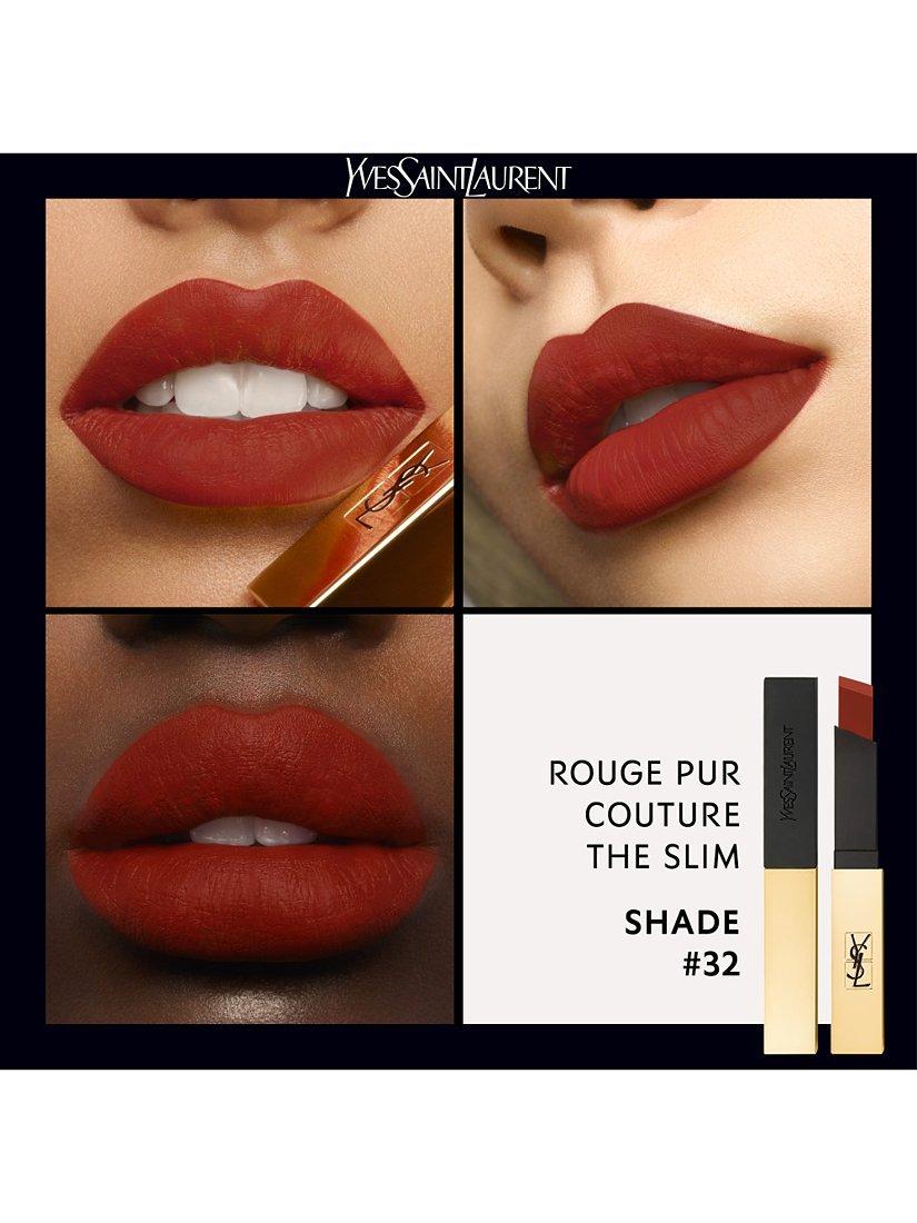 Product image 4 of 8, which shows Yves Saint Laurent Rouge Pur Couture The Slim Lipstick, 32 Dare To Rouge