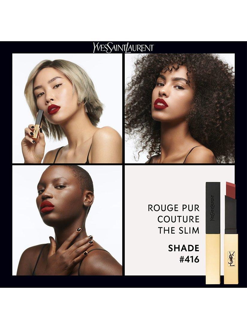 Product image 5 of 8, which shows Yves Saint Laurent Rouge Pur Couture The Slim Lipstick, 416 Psychedelic Chili