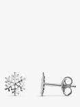 Nina B Snowflake Stud Earrings, Silver