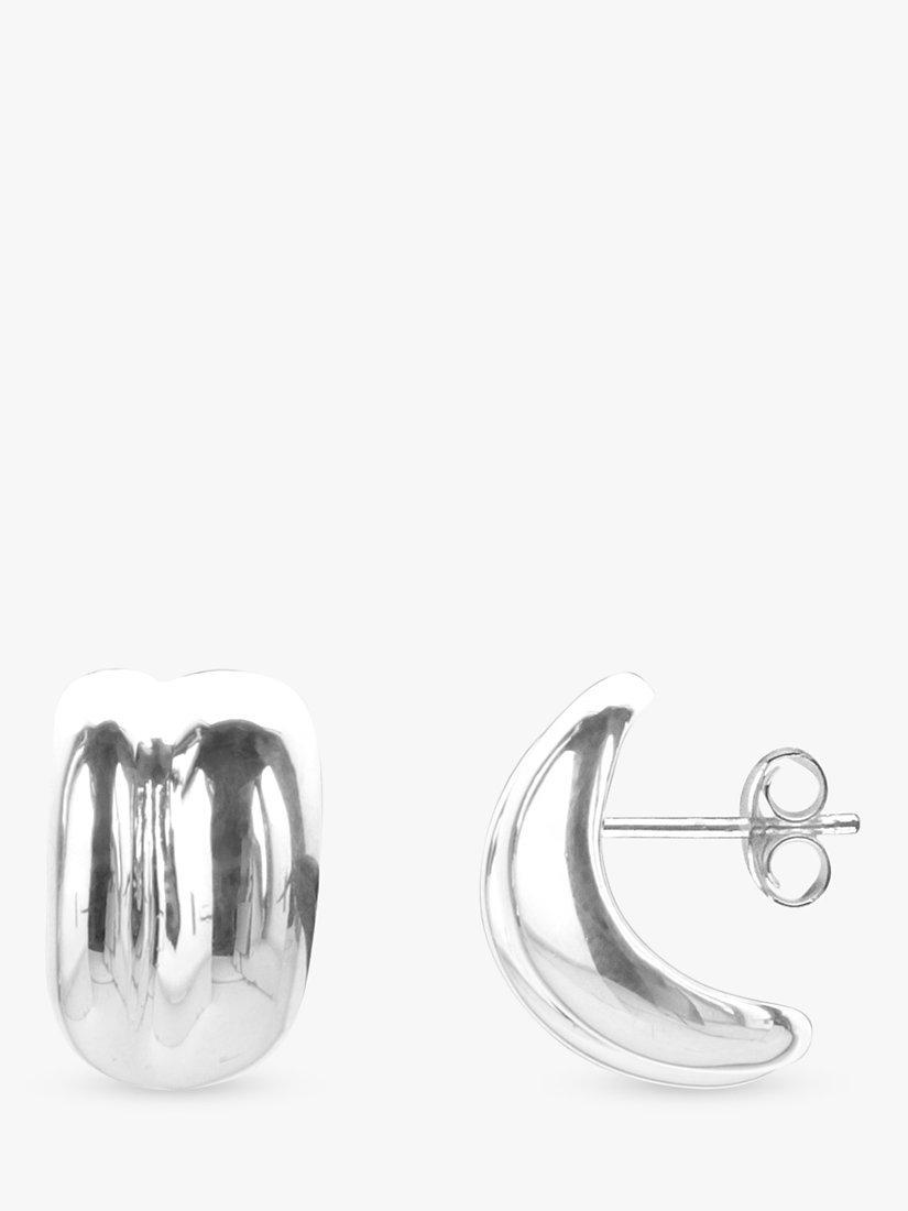 Product image 1 of 2, which shows Nina B Cumulus Clouds Stud Earrings, Silver