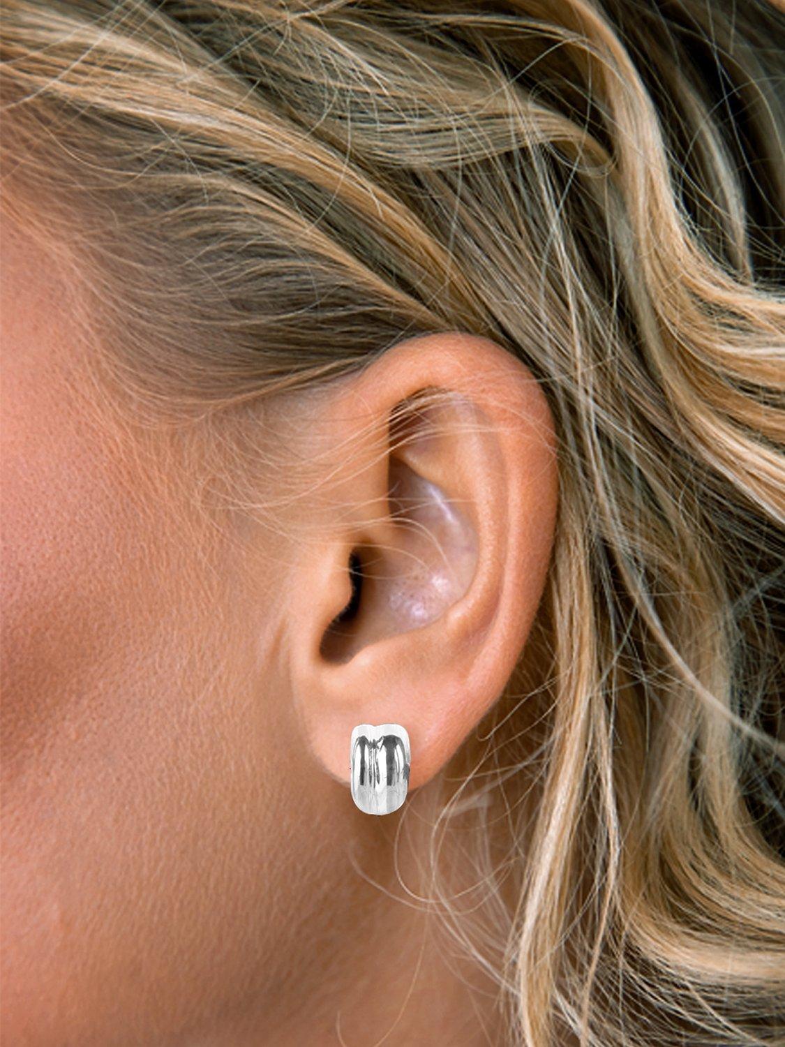 Product image 2 of 2, which shows Nina B Cumulus Clouds Stud Earrings, Silver